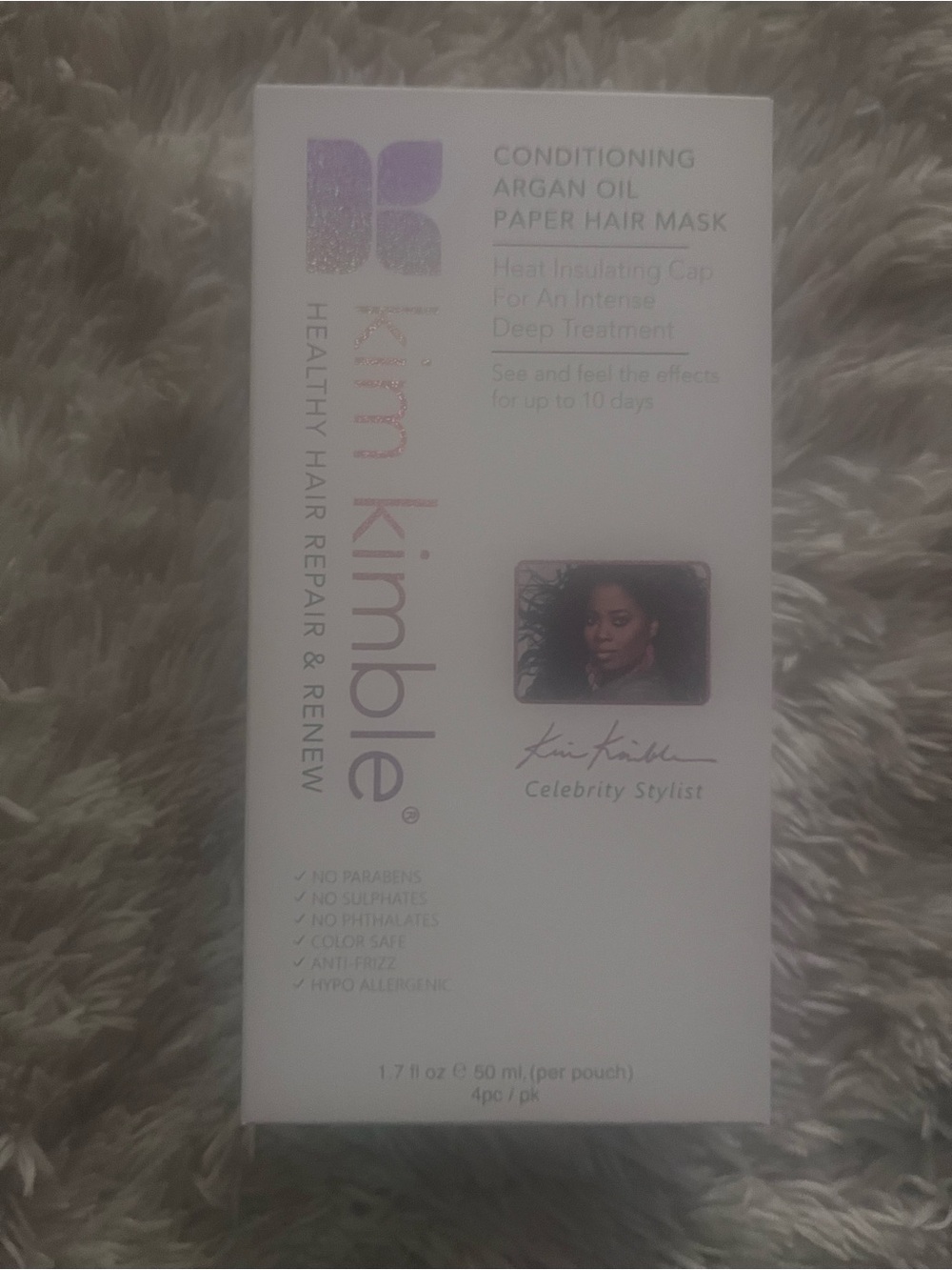 Conditioning Argan Oil Paper Hair Mask - White